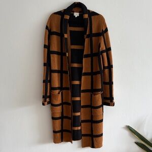 Lost + Wander Orange and Black Cardigan